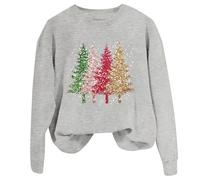 Sudadera de Navidad para mujer sin capucha, suéter de Navidad para mujer, oversize, suéter de Navidad con motivos navideños, suave, Merry Christmas, informal, ropa de Navidad