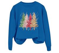 Sudadera de Navidad para mujer sin capucha, suéter de Navidad para mujer, oversize, suéter de Navidad con motivos navideños, suave, Merry Christmas, informal, ropa de Navidad