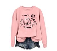 Sudadera de Navidad para mujer, suéter de gran tamaño, con texto en inglés "Tale As Old As Time" con estampado de árbol de Navidad, sudadera con capucha, disfraz casual de fiesta para interiores y