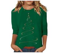 Sudadera de Navidad para mujer, suéter de Navidad para mujer, oversize, suéter de Navidad Ugly Cálido con motivos navideños cálido Merry Christmas Fun Traje de Navidad Tops de Navidad