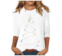 Sudadera de Navidad para mujer, suéter de Navidad para mujer, oversize, suéter de Navidad Ugly Cálido con motivos navideños cálido Merry Christmas Fun Traje de Navidad Tops de Navidad