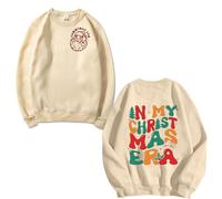 Sudadera de Navidad para mujer, talla grande, con texto en inglés "In My Christmas" a juego con la familia 2025, sudadera para mujer, sudadera casual para fiestas para interiores y exteriores, regalos