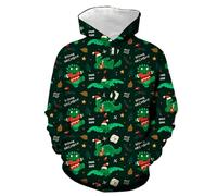 Sudadera de Navidad- Suéter feo de Navidad Sudadera con capucha para niño Colección Navidad 2023 Impreso Dinosaurio 3D Lindo e ideal para el día a día. Fiestas Reuniones Diario Salidas Famosos