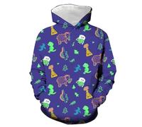 Sudadera de Navidad- Suéter feo de Navidad Sudadera con capucha para niño Colección Navidad 2023 Impreso Dinosaurio 3D Lindo e ideal para el día a día. Fiestas Reuniones Diario Salidas Famosos