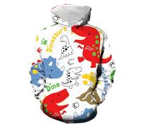 Sudadera de Navidad- Suéter feo de Navidad Sudadera con capucha para niño Colección Navidad 2023 Impreso Dinosaurio 3D Lindo e ideal para el día a día. Fiestas Reuniones Diario Salidas Famosos