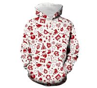 Sudadera de Navidad- Suéter feo de Navidad Sudadera con capucha para niño Colección Navidad 2023 Impreso Dinosaurio 3D Lindo e ideal para el día a día. Fiestas Reuniones Diario Salidas Famosos