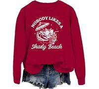 Sudadera de playa con capucha «Nobody Like A Shady Beach», Claret-1, M