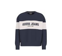 GUESS JEANS Sudadera 'Horizont' navy / blanco, Talla L