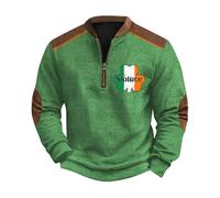 Sudadera de San Patricio para hombre, color verde, 2026, a la moda, holgada, a la moda, con estampado 3D, ropa para festivales del día irlandés, Jn, 3XL
