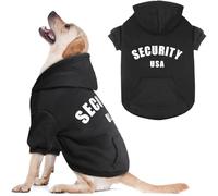 Sudadera de seguridad para perro, cálida y acogedora, forro polar cepillado, ropa interior para perro, sudadera con capucha para perro con bolsillo, suéteres para perros medianos (M)