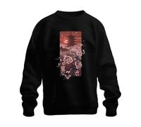 Sudadera de Templo Sakura Pagoda Japón con flores de cerezo, negro, L