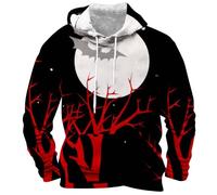 Sudadera de teñido anudado para hombre, sudadera con capucha y cordón, ropa deportiva de manga larga, suéter de moda para hombre, disfraz de Halloween, sudadera con temática de Halloween, sudadera
