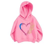 Sudadera Deporte Niña Sudaderas Niña Hoodie Pullover con Capucha Manga Larga Tops con Bolsillo Monocolor Básica Casual Primavera Otoño Invierno para 3-12 Años