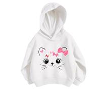 Sudadera Deporte Niña Sudaderas Niña Hoodie Pulóver Manga Larga con Capucha Tops con Bolsillo Ligero Y Cómodo Color Sólid Primavera Otoño Invierno para 3-12 Años