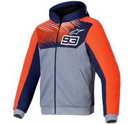 Sudadera deportiva Alpinestars Chrome V2 MM93 colección gris claro-azul-rojo fluorescente L