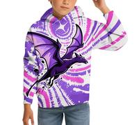 Sudadera Deportiva con Capucha de Manga Larga y Bolsillo Estampado Informal a la Moda para niños, diseño de Universo y Planetas, para futuros astronautas.