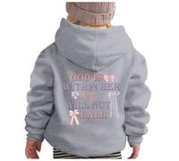 Sudadera deportiva de manga larga con capucha para niños y niñas, casual, holgada, bonita, para voleibol, gris, 7-8 años