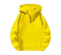 Sudadera deportiva holgada con media cremallera para mujer (amarillo, XXL)