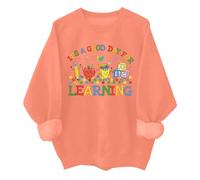 Sudadera divertida con texto en inglés «It's A Good Day For Learning», naranja, L