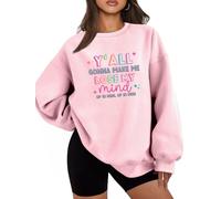 Sudadera divertida para profesora para mujer, con texto en inglés "Y'all Gonna Make Me Loose My Mind", camiseta gráfica Humor Teach Life, suéter para otoño e invierno, rosa claro, XL