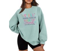 Sudadera divertida para profesora para mujer, con texto en inglés "Y'all Gonna Make Me Loose My Mind", camiseta gráfica Humor Teach Life, suéter para otoño e invierno, verde, XL