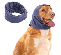 Sudadera elástica con capucha calmante para perros, cubierta ajustable para orejas de perro, orejeras transpirables sin sacudidas con hebilla de pasta para aliviar la ansiedad, reducción del ruido
