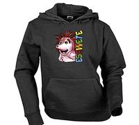 Sudadera Espinete II Barrio Sésamo Adulto/Niño EGB ochenteras 80´s Retro Comic Tallas Especiales (XL, Negro)