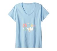 Sudadera Favorita para Hija elegida para niño Camiseta Cuello V, Mujer, Azul Bebé, S