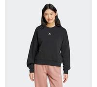 Adidas Sudadera Essentials Mujer - Logo pequeño, tejido suave, corte holgado, negra Talla S