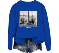 Sudadera Follow The Word Not The Herd, azul real, L