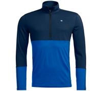 Sudadera funcional de hombre Ortovox 185 Rock'N'Wool Zip Neck Talla: M / Color: azul/ azul claro