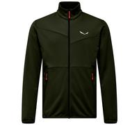 Sudadera funcional de hombre Salewa Puez Cammino Pl Jkt M Talla: M / Color: verde oscuro