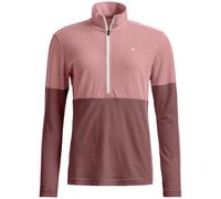 Sudadera funcional de mujer Ortovox 185 Rock'N'Wool Zip Neck Talla: S / Color: rosa