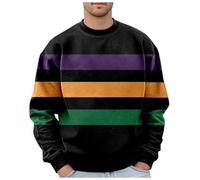 Sudadera genérica para hombre sin capucha con impresión de carnaval de Nueva Orleans para un estilo Hip Hop y Festivo suéter de hombre con cremallera cómoda y moderna para las celebraciones, Le Noir