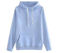 Sudadera genérica para mujer con capucha Oversize - Chaqueta ligera para mujer, media temporada, talla grande, sudaderas con bolsillo canguro, sudadera corta, sudadera deportiva, color liso, abrigos