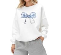 Sudadera genérica para mujer con estampado de pajarita azul estetoscopio enfermera cómoda ropa casual Sudaderas para mujer cuidadosas