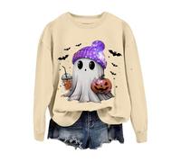 Sudadera genérica para mujer, sin capucha, cuello redondo, sudadera para mujer, Halloween, sudaderas lindas estampadas, primavera, otoño e invierno, manga larga, Streetwear descontratado, suéter de