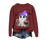 Sudadera genérica para mujer, sin capucha, cuello redondo, sudadera para mujer, Halloween, sudaderas lindas estampadas, primavera, otoño e invierno, manga larga, Streetwear descontratado, suéter de