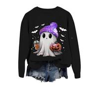 Sudadera genérica para mujer, sin capucha, cuello redondo, sudadera para mujer, Halloween, sudaderas lindas estampadas, primavera, otoño e invierno, manga larga, Streetwear descontratado, suéter de