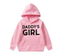 Sudadera genérica para niño, niña, manga larga, estampado de letras lindo, estilo universitario, bolsillo casual, ropa para niños