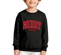 Sudadera genérica para niño y niño de manga larga cuello crew letra impresión sudadera suave casual suéter alto niño otoño invierno fiesta traje sudadera 3 a 14 años n34