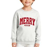 Sudadera genérica para niño y niño de manga larga cuello crew letra impresión sudadera suave casual suéter alto niño otoño invierno fiesta traje sudadera 3 a 14 años n34