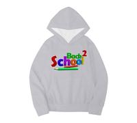 Sudadera genérica para niños y niñas de manga larga con estampado de regreso a la escuela con capucha sudadera cálida cómoda