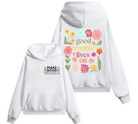 Sudadera Good Trouble, camisa Good Trouble Lives On, camisas de protesta para mujeres y hombres, camisa arcoíris para mujer y hombre, Blanco-1, S
