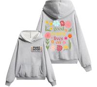 Sudadera Good Trouble, camisa Good Trouble Lives On, camisas de protesta para mujeres y hombres, camisa arcoíris para mujer y hombre, Gris-1, S