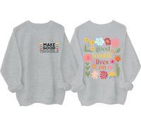 Sudadera Good Trouble, camisa Good Trouble Lives On, camisas de protesta para mujeres y hombres, camisa arcoíris para mujer y hombre, gris, S