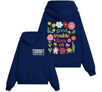 Sudadera Good Trouble, camisa Good Trouble Lives On, camisas de protesta para mujeres y hombres, camisa arcoíris para mujer y hombre, Klein Blue-1, S