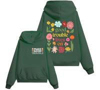 Sudadera Good Trouble, camisa Good Trouble Lives On, camisas de protesta para mujeres y hombres, camisa arcoíris para mujer y hombre, Verde, 1, S