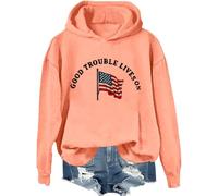 Sudadera Good Trouble, camiseta Good Trouble Lives On, camisas de arco iris de protesta para mujeres y hombres, Hami Orange-1, S