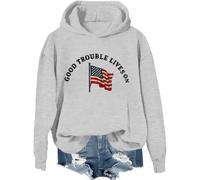 Sudadera Good Trouble, camiseta Good Trouble Lives On, camisas de arco iris de protesta para mujeres y hombres, Gris-1, S